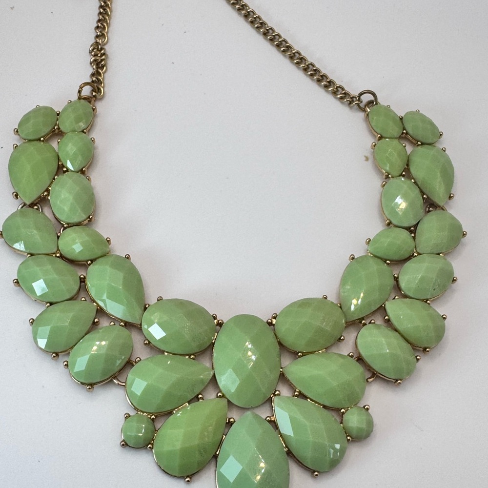 Elegant Green Statement Necklace